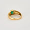 Bague 56 Bague jonc, or jaune, émeraude  et diamants 58 Facettes DV0943-3-56-3