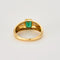 Bague 56 Bague jonc, or jaune, émeraude  et diamants 58 Facettes DV0943-3-56-3