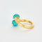 Bague 52 Bague “Toi et moi” en or jaune et turquoise 58 Facettes DV10817-4-52-1