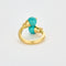 Bague 52 Bague “Toi et moi” en or jaune et turquoise 58 Facettes DV10817-4-52-1