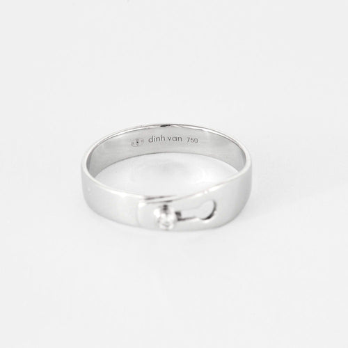 Bague 54 DINH VAN- Serrure -  Bague en or blanc et diamant 58 Facettes DV0581-32-54-3