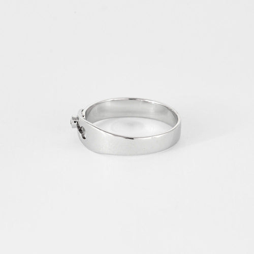 Bague 54 DINH VAN- Serrure -  Bague en or blanc et diamant 58 Facettes DV0581-32-54-3