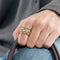Anneau or jaune et diamants