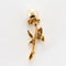 Broche Broche "Tournesol" en or jaune, diamants, perle de culture des Mers du Sud 58 Facettes DV0978-8
