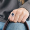 Bague 56 Bague aigrette en or gris diamants, saphirs, rubis 58 Facettes DV0978-6-56-3