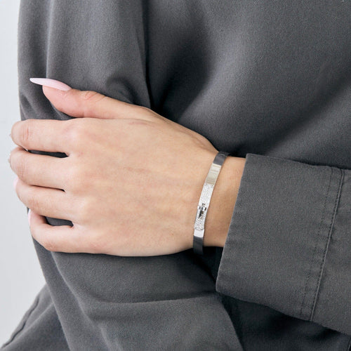 Bracelet HERMES - Kelly - Petit modèle - Bracelet en or gris et diamants 58 Facettes DV0707-5