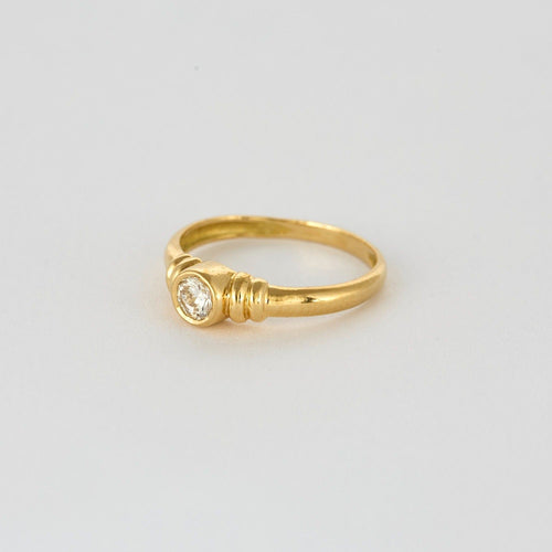 Bague 50 Bague solitaire en or jaune et diamant 58 Facettes DV5390-11-50-5