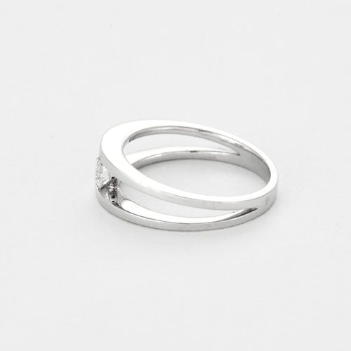Bague 52 Bague en or gris et diamant 58 Facettes DV5390-12-52-1