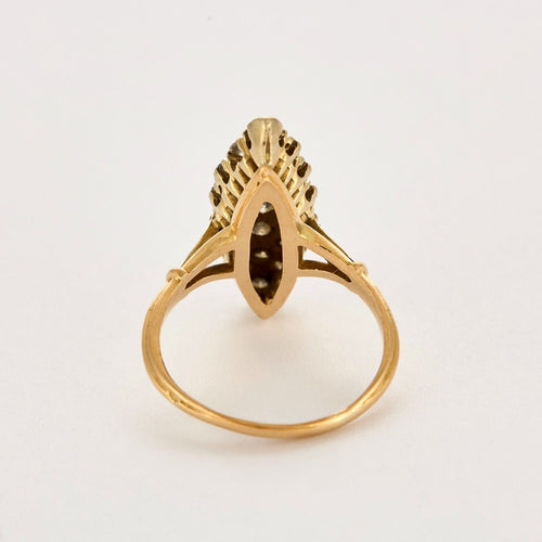 Bague 54 Bague marquise  en or jaune et or gris , diamants 58 Facettes DV12539-1-54-3
