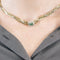 Collier Collier gourmette en or , émeraude et diamants 58 Facettes DV0463-16
