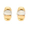 Boucles d'oreilles Boucles d'oreilles en or jaune et gris godronnés 58 Facettes DV0463-14