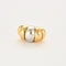 Boucles d'oreilles Boucles d'oreilles en or jaune et gris godronnés 58 Facettes DV0463-14