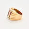 Bague 51 Bague Tank en or jaune, diamants et rubis de synthèse. 58 Facettes DV12390-2-51-2