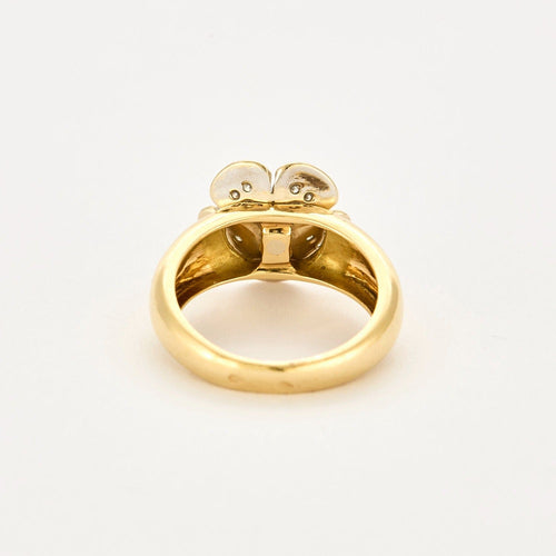 Bague 55 Bague "Fleur" or jaune, or gris et diamants 58 Facettes DV11262-7-DV0882-1