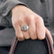 Bague 49 Bague platine diamants 58 Facettes DV0982-1-49-2