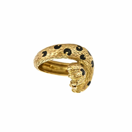 Bague 48 FRED - Ombre Féline - Bague en or jaune et émail 58 Facettes DV12321-2-48-2