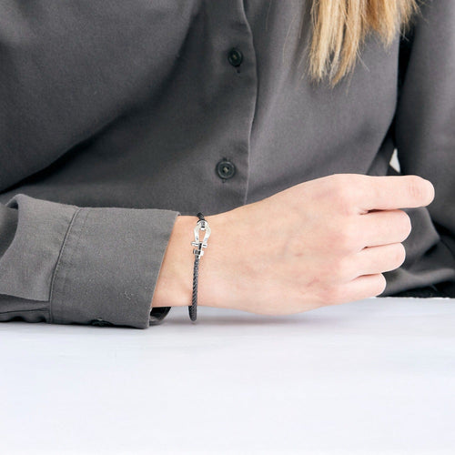 Bracelet FRED - Bracelet « Force 10 » moyen modèle en or gris 58 Facettes DV12985-1