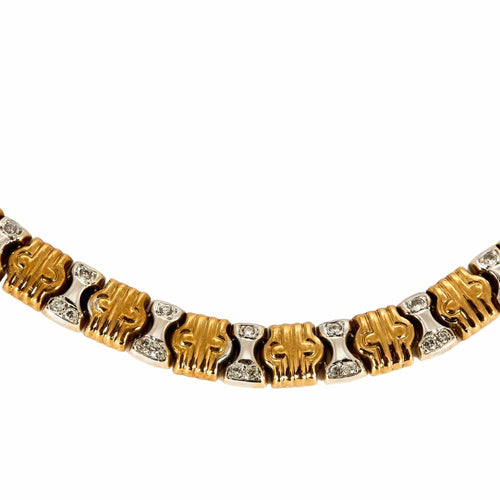 Collier Collier en or jaune et or gris, diamants 58 Facettes DV0984-5