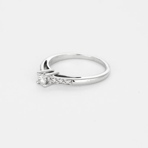 Bague 48.5 Mauboussin - Tu es le Sel de ma vie N°2 - Bague Solitaire en or gris et diamants 58 Facettes DV12741-1-485-2