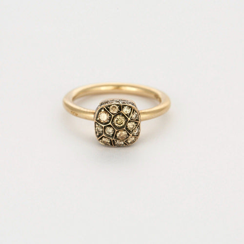 Bague 52.5 POMELLATO - NUDO - Petit modèle - Bague or jaune, or blanc et diamants 58 Facettes DV12990-1-525-3