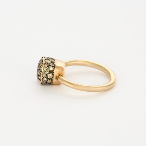 Bague 52.5 POMELLATO - NUDO - Petit modèle - Bague or jaune, or blanc et diamants 58 Facettes DV12990-1-525-3