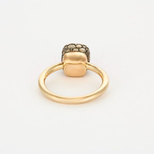 Bague 52.5 POMELLATO - NUDO - Petit modèle - Bague or jaune, or blanc et diamants 58 Facettes DV12990-1-525-3