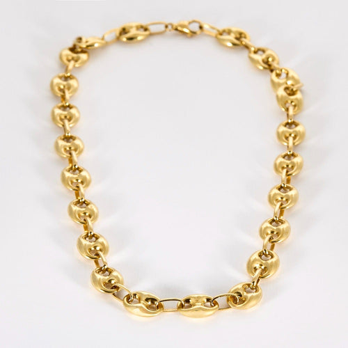 Collier Collier en or jaune à mailles grain de café 58 Facettes DV12883-5