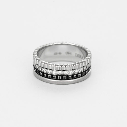 Bague 50 Boucheron Quatre - Black Edition - Bague en or gris et diamants 58 Facettes DV13071-2-50-2
