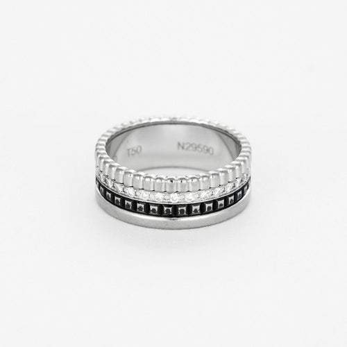 Bague 50 Boucheron Quatre - Black Edition - Bague en or gris et diamants 58 Facettes DV13071-2-50-2
