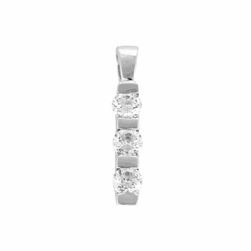 Pendentif Pendentif en or blanc 18K (750 Millièmes) avec diamants en chute. 58 Facettes DV0952-1