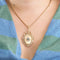 Collier Chaîne en or jaune et pendentif porte souvenir ouvrant or , diamants et saphir 58 Facettes DV0463-17