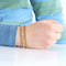 Bracelet Bracelet double maille gourmette or jaune 58 Facettes DV0989-3