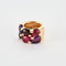 Bague 48 POMELLATO - Sassi - Large bague or jaune, améthyste, tourmalises et grenats. 58 Facettes DV0947-2-48-2