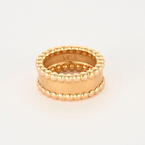Bague 52 Van Cleef & Arpels Bague perlé en or rose satiné. 58 Facettes DV3419-5-52-1