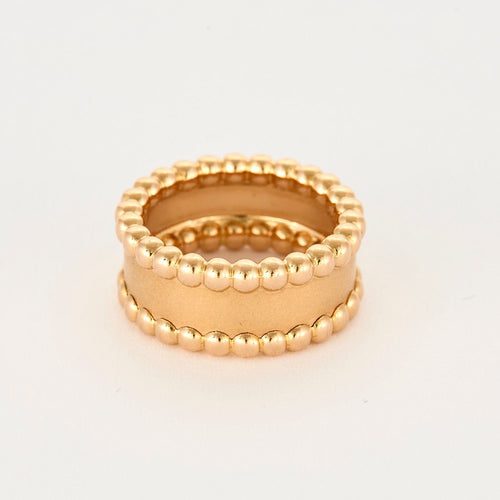 Bague 52 Van Cleef & Arpels Bague perlé en or rose satiné. 58 Facettes DV3419-5-52-1