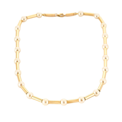 Collier POIRAY - Fuseau - Collier grans modèle en or jaune et perles de culture 58 Facettes DV0834-6