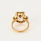 Bague 52 Bague citrine platine et or jaune, diamants 58 Facettes DV4845-7-52-1
