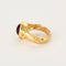 Bague 54 Bague en or jaune travaillé avec cabochon de tourmaline 58 Facettes DV13401-1-54-1