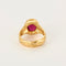 Bague 54 Bague en or jaune travaillé avec cabochon de tourmaline 58 Facettes DV13401-1-54-1
