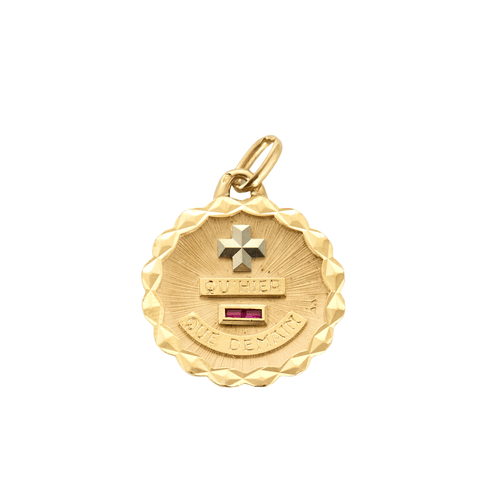 Pendentif AUGIS - Médaille d’amour en or jaune et gris 58 Facettes DV1342-7