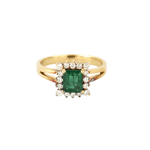 Bague 49 Bague émeraude et diamants 58 Facettes DV13843-2