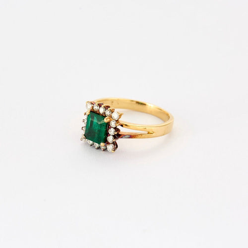 Bague 49 Bague émeraude et diamants 58 Facettes DV13843-2