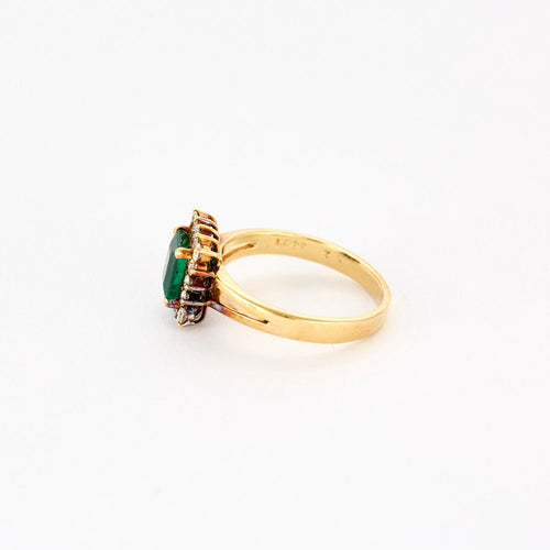 Bague 49 Bague émeraude et diamants 58 Facettes DV13843-2