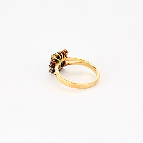 Bague 49 Bague émeraude et diamants 58 Facettes DV13843-2