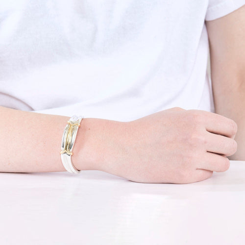 LALAOUNIS - Bracelet torque or et argent