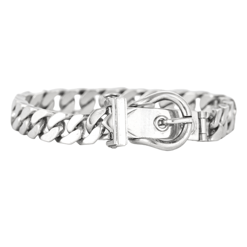 Bracelet HERMES - SELLIER - Bracelet gourmette en argent 58 Facettes DV12948-1
