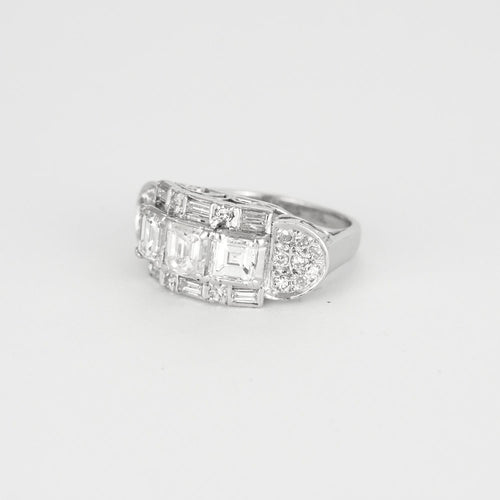Bague 48 Bague en or blanc et diamants 58 Facettes DV4479-2-48-2