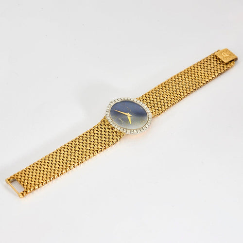 Montre PIAGET - Extraplate Joaillerie - Montre de dame, Or Jaune, Lapis, Diamants 58 Facettes DV4479-35