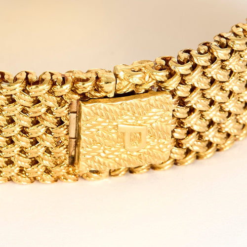 Montre PIAGET - Extraplate Joaillerie - Montre de dame, Or Jaune, Lapis, Diamants 58 Facettes DV4479-35