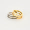 DINH VAN - Duo Spirale - Bague or jaune, or gris et diamants noirs